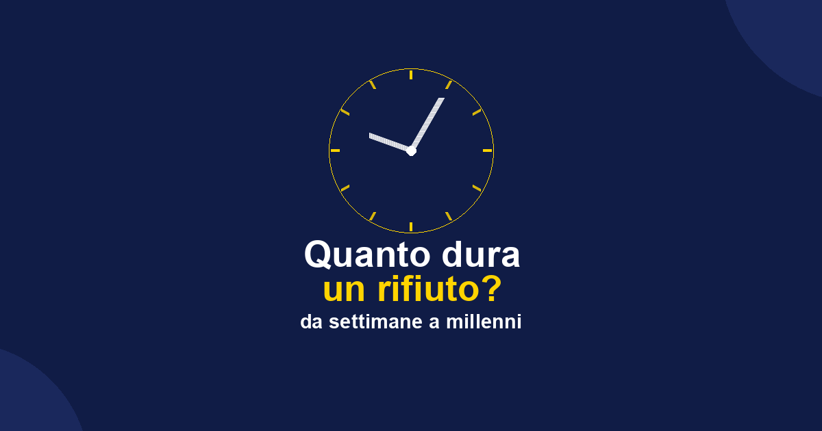 Quanto tempo impiega la natura a smaltire i rifiuti?